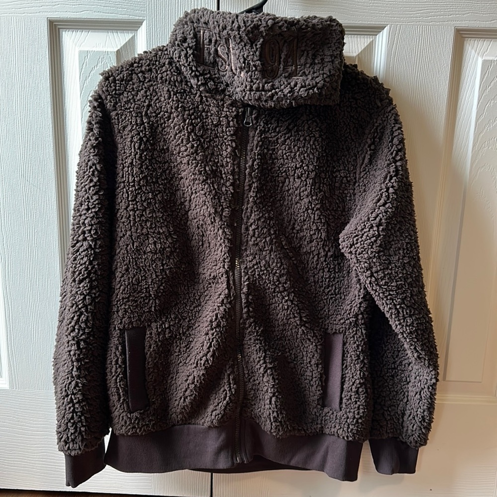 Brown fleece jacket